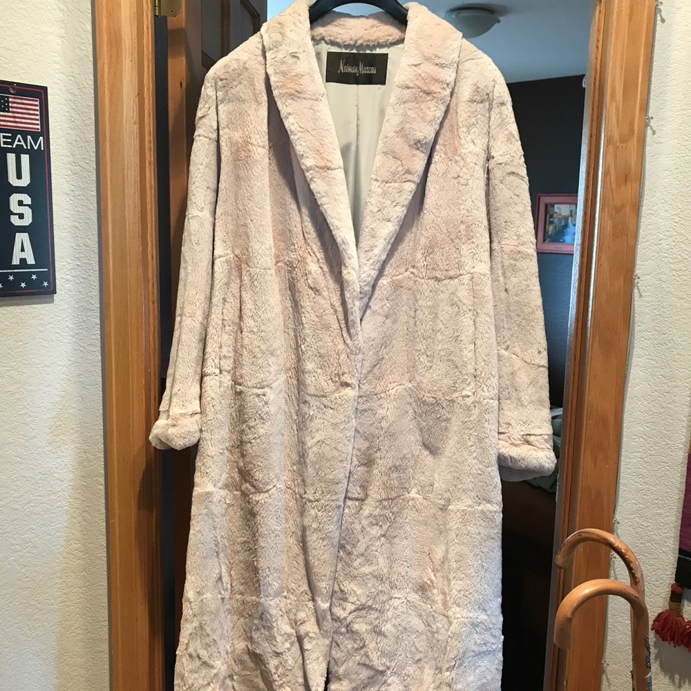 Full length real Rabbit fur coat